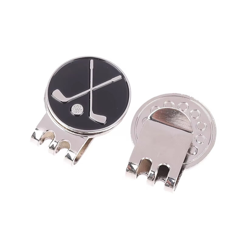 Markeringsknapp ”Korsade golfklubbor” & hat clip