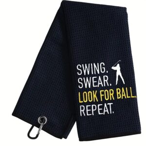 “Swing, Swear, Look for Ball, Repeat” Golfhandduk - 40 x 60 cm