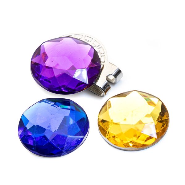 3-pack Hat clip med "kristaller"
