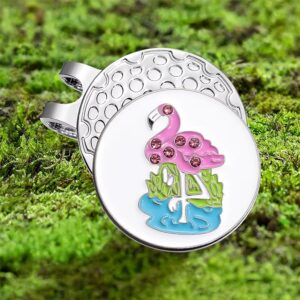 Markeringsknapp med clip - Flamingo