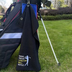 “Swing, Swear, Look for Ball, Repeat” Golfhandduk - 40 x 60 cm