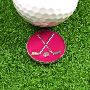 Markeringsknapp "Korsade golfklubbor" & hat clip - Välj färg