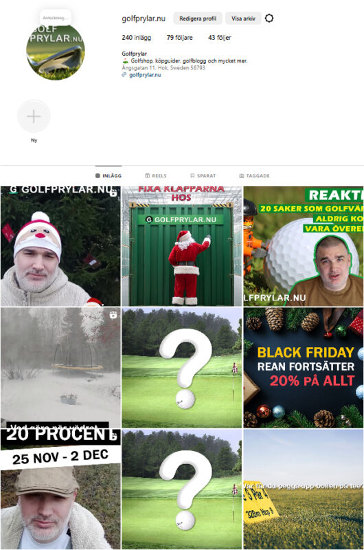 Golfprylar.nu på Instagram