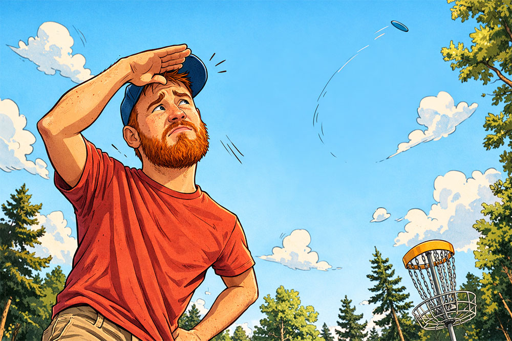 kasta för högt i discgolf