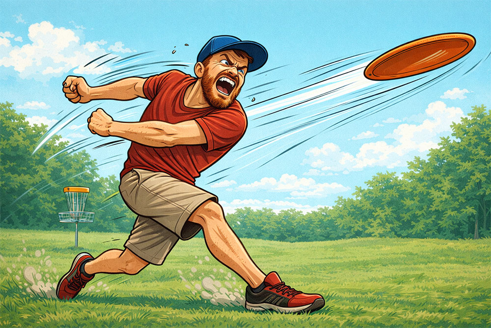 kasta långt i discgolf