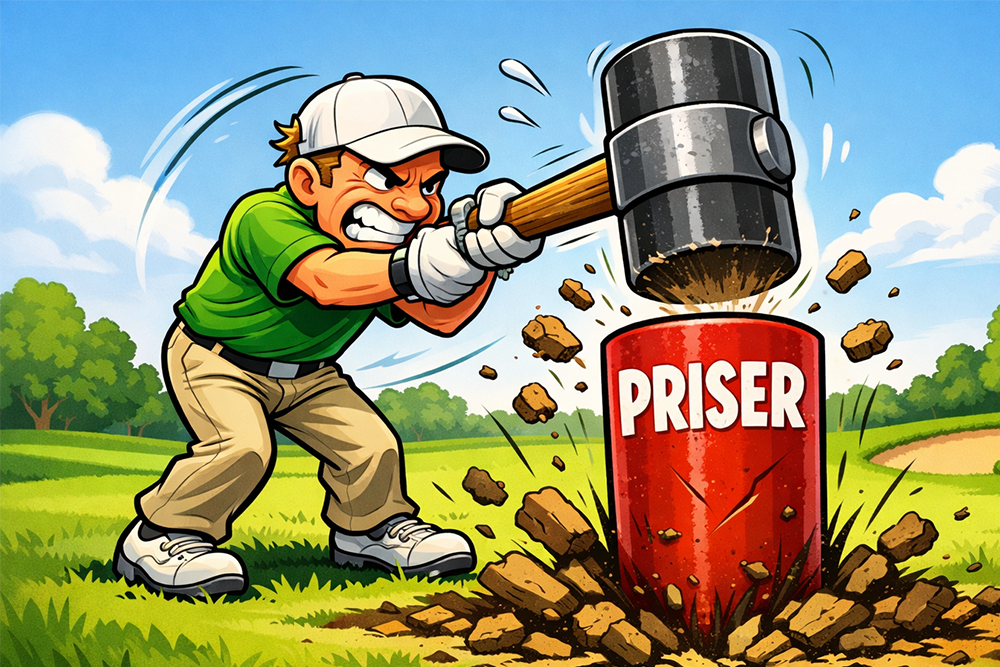 Vi pressar priser på golftillbehör - billiga golfprylar