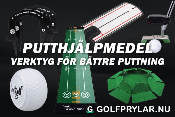 Golfutrustning, putthjälpmedel, verktyg förbättra puttning